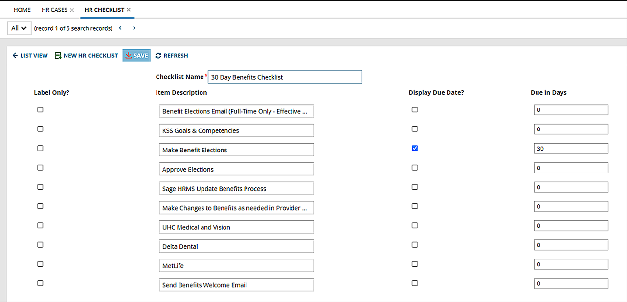 Enter up to 10 items in your checklist with or without due dates